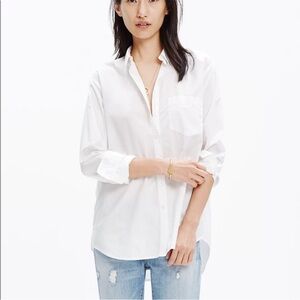Madewell Oversized White Button Down Shirt